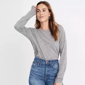 Rivet & Thread x Madewell Ex-boyfriend Long Sleeve Tee Grey